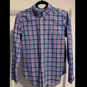 Kids Plaid Polo Button Down Shirt